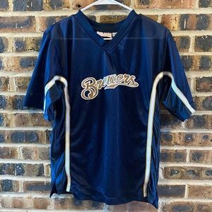 MLB Genuine Merchandise Milwaukee Brewers mesh jersey, (Boys 14-16) Women’s XS/S